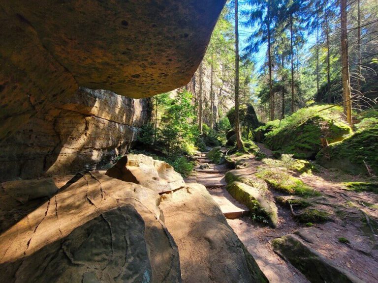 An Den Schrammsteinen Wandern Rundweg Bei Bad Schandau