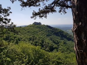 Beim Wandern von weiter Entfernung bestens erkennbar: die Burg Hohenneuffen Beim Wandern von weiter Entfernung bestens erkennbar: die Burg Hohenneuffen