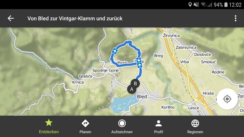 Ihr möchtet die gleiche Strecke zur Vintgar-Klamm wandern? Über diesen Link findet ihr die entsprechende Route!