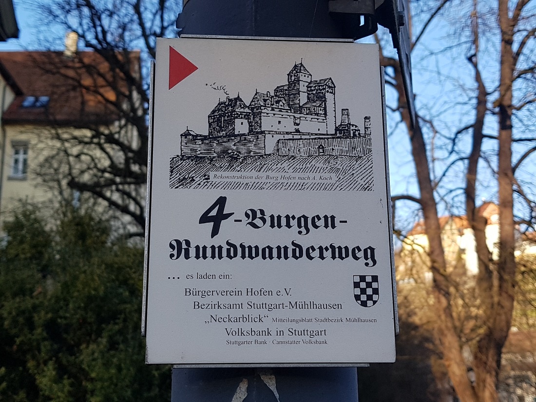 Infotafel zum 4-Burgen-Rundwanderweg