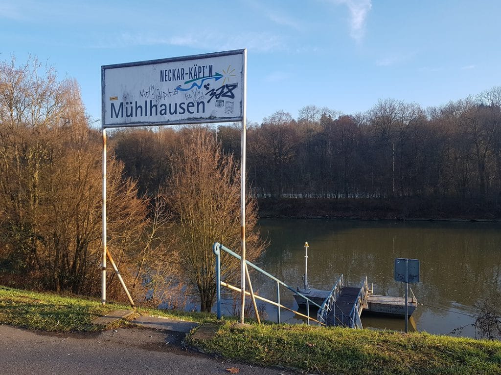 Schiffsanlegestelle in Mühlhausen
