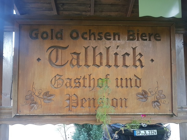 Holzschild Gasthof Talblick
