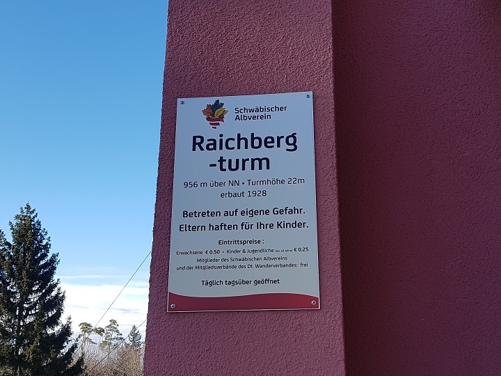 Informationstafel Raichbergturm