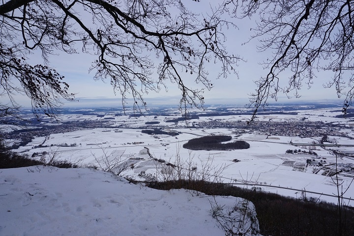 Schneebedeckte Ostalb