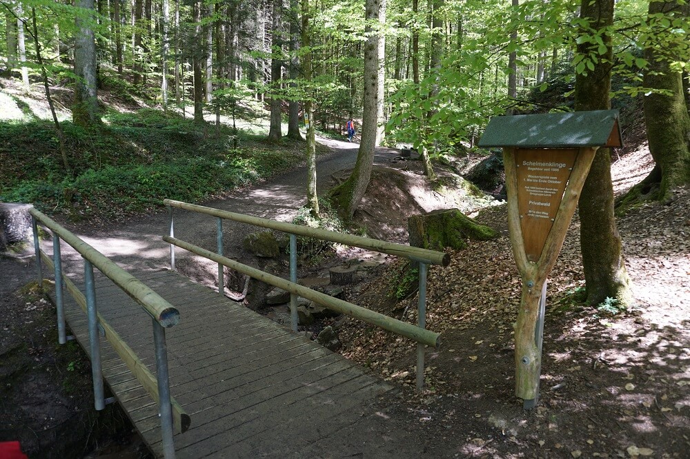 Holzbrücke zur Schelmenklinge