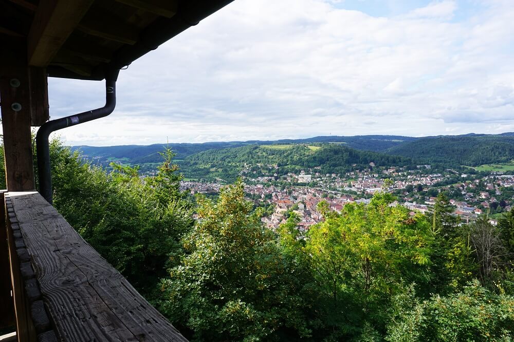 Aussicht vom Riesbergturm auf Murrhardt