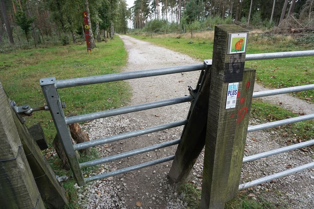 Gitter auf dem Wanderweg Ochsenpfad Oerlinghausen