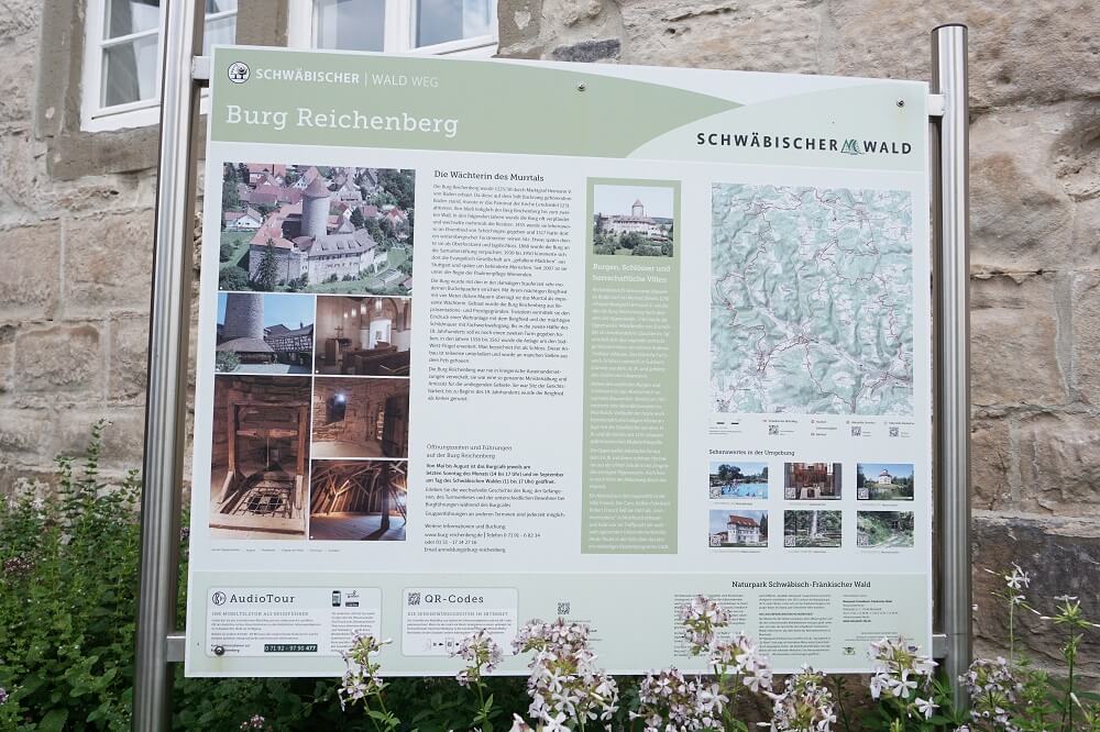 Informationstafel zur Burg Reichenberg