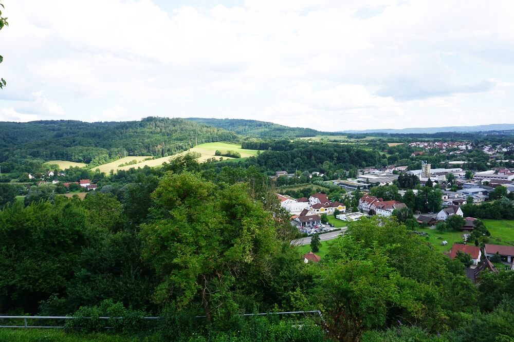 Aussicht von Burg Reichenberg auf den Schwäbischen Wald