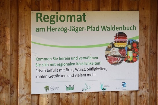 Regiomat am Herzog-Jäger-Pfad Waldenbuch