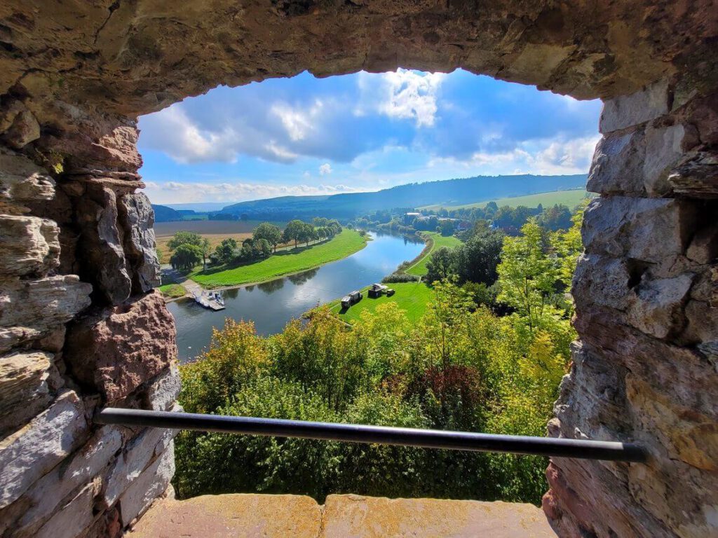Blick auf Weser von Burg