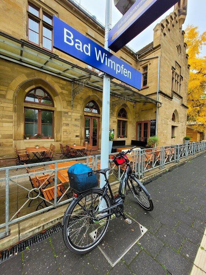 E-Bike am Bahnhof Bad Wimpfen