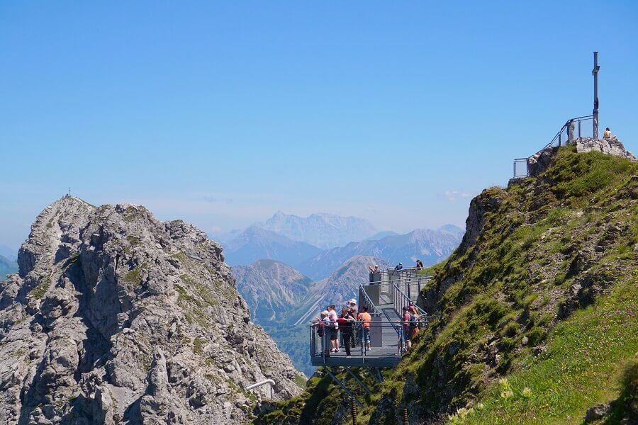 Berggipfel in Oberstdorf mit Klettersteig