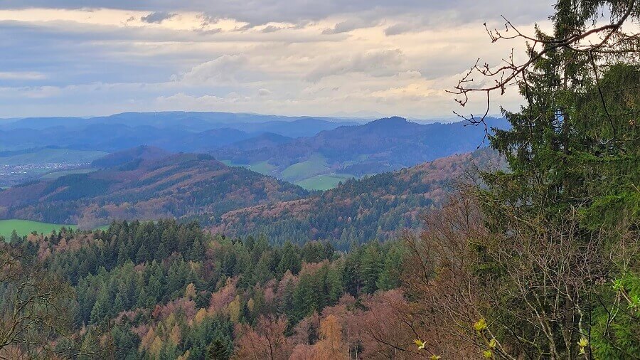 Schöne Aussichten auf die Berge im Schwarzwald