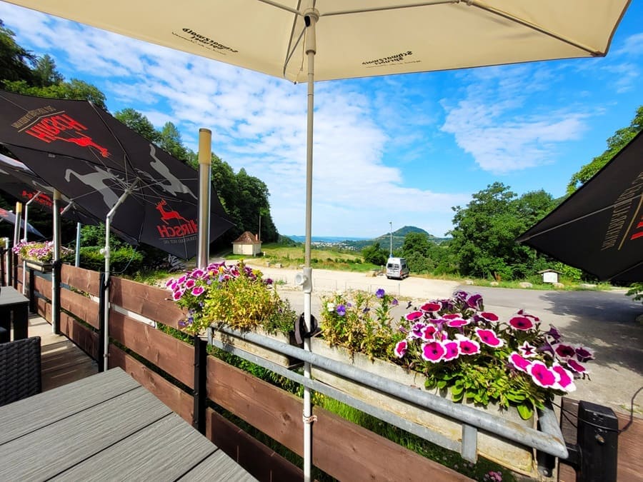 Aussicht vom Außenbereich des Restaurant Schützenhaus.