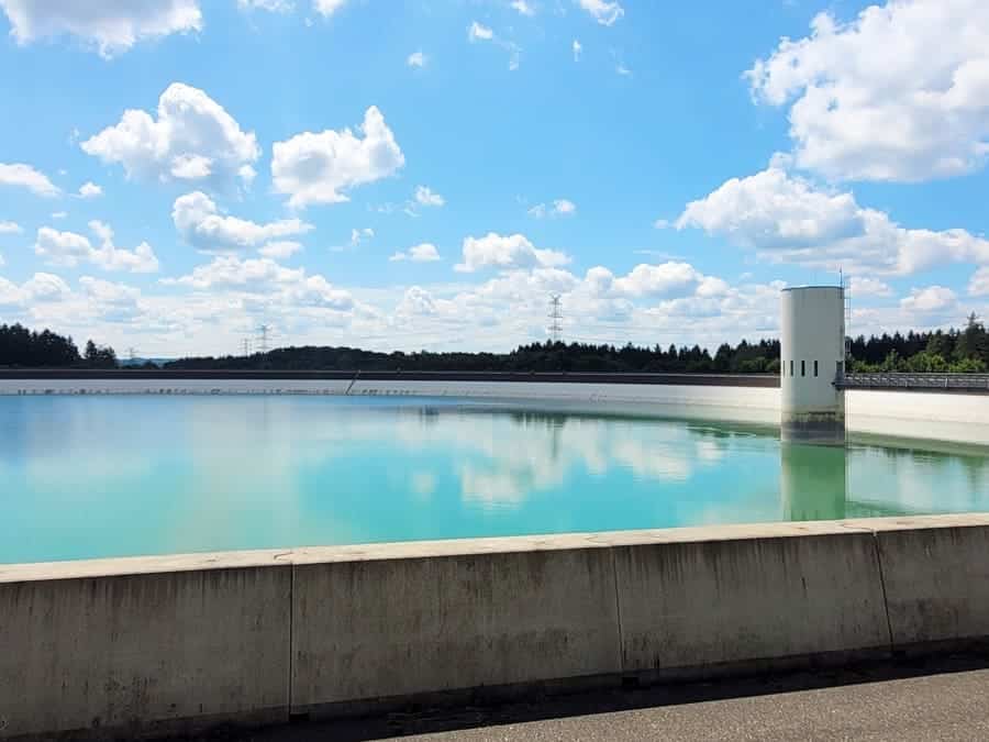 Das Speicherbecken vom Pumpspeicherkraftwerk Glems ist nicht zugänglich.