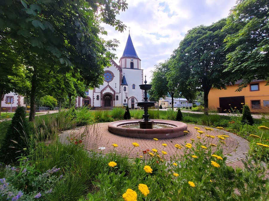 Die AugenBlick-Runde Oberachern Bienenbuckel beginnt in Oberachern.