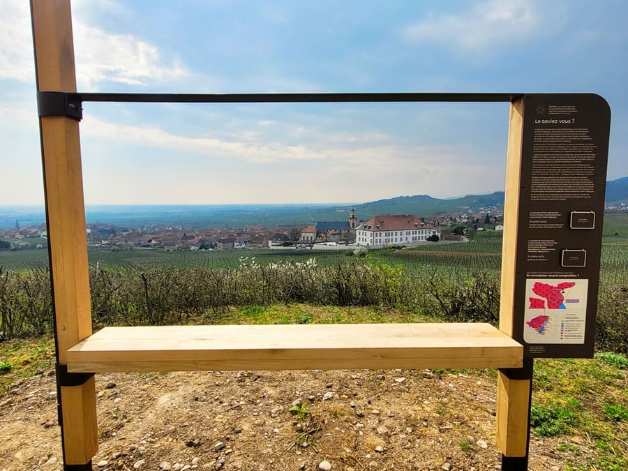 Blick auf das Weindorf Saint-Hippolyte im Elsass.
