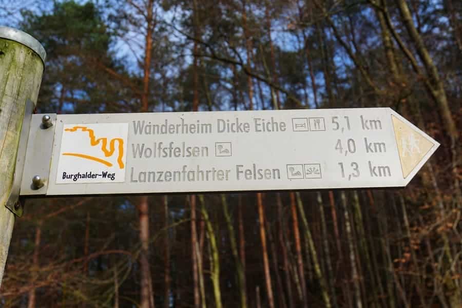 Die Wegmarkierung vom Burghalder-Weg ist sehr gut.
