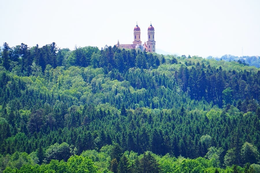 Wallfahrtskirche auf dem Schönenberg oberhalb von Ellwangen.